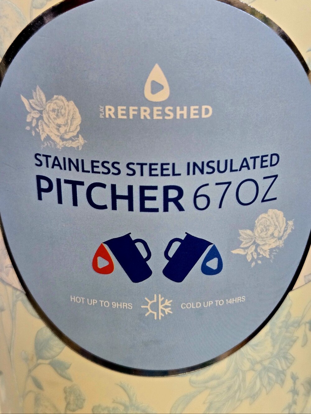 NEW Refreshed Pitcher Stainless Steel Insulated 67 Onz. With Sealed Lid NWT RARE - Picture 7 of 8